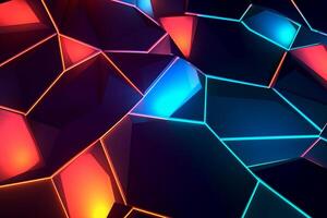Sleek Modern Geometric Glowing Shapes Outline Background photo