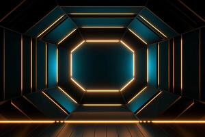 Sleek Modern Geometric Glowing Shapes Outline Background photo