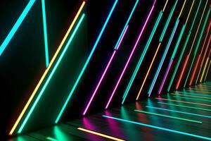 Sleek Modern Geometric Glowing Shapes Outline Background photo