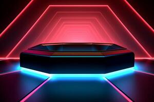Sleek Modern Geometric Glowing Shapes Outline Background photo