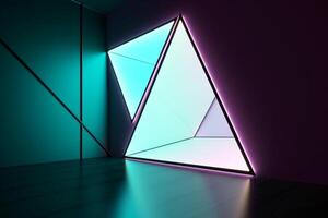 Sleek Modern Geometric Glowing Shapes Outline Background photo