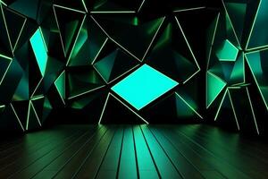 Sleek Modern Geometric Glowing Shapes Outline Background photo