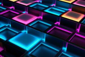 Sleek Modern Geometric Glowing Shapes Outline Background photo