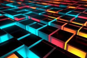 Sleek Modern Geometric Glowing Shapes Outline Background photo
