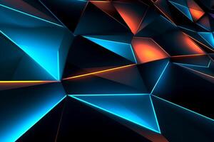 Sleek Modern Geometric Glowing Shapes Outline Background photo