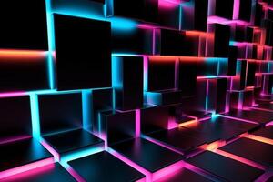 Sleek Modern Geometric Glowing Shapes Outline Background photo