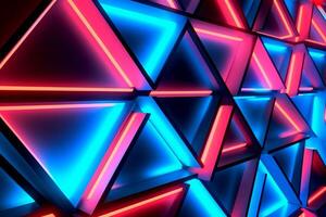 Sleek Modern Geometric Glowing Shapes Outline Background Generative AI photo