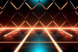 Sleek Modern Geometric Glowing Shapes Outline Background photo