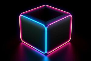 Sleek Modern Geometric Glowing Shapes Outline Background photo