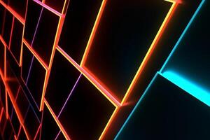 Sleek Modern Geometric Glowing Shapes Outline Background photo