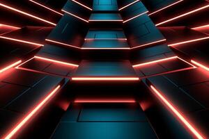 Sleek Modern Geometric Glowing Shapes Outline Background photo