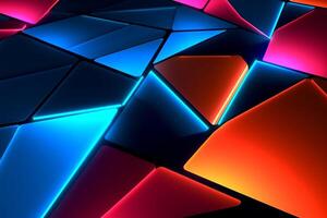 Sleek Modern Geometric Glowing Shapes Outline Background photo