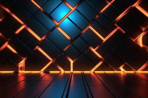 Sleek Modern Geometric Glowing Shapes Outline Background photo