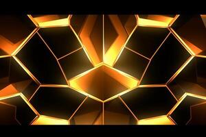 Sleek Modern Geometric Glowing Shapes Outline Background Generative AI photo