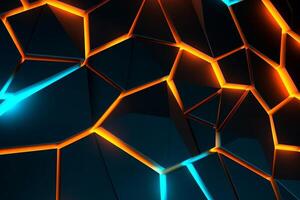 Sleek Modern Geometric Glowing Shapes Outline Background photo
