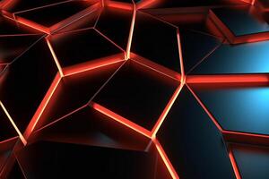 Sleek Modern Geometric Glowing Shapes Outline Background photo