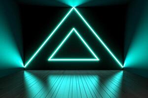 Sleek Modern Geometric Glowing Shapes Outline Background photo