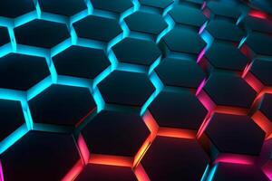 Sleek Modern Geometric Glowing Shapes Outline Background photo