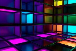 Sleek Modern Geometric Glowing Shapes Outline Background photo