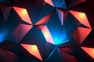 Sleek Modern Geometric Glowing Shapes Outline Background photo
