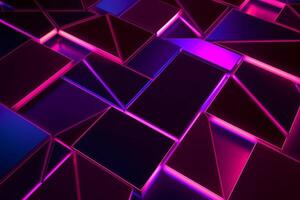 Sleek Modern Geometric Glowing Shapes Outline Background Generative AI photo