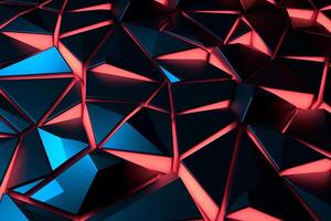 Sleek Modern Geometric Glowing Shapes Outline Background Generative AI photo