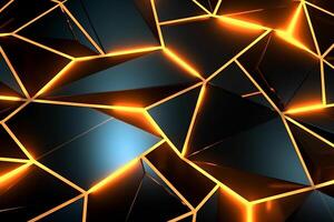 Sleek Modern Geometric Glowing Shapes Outline Background photo