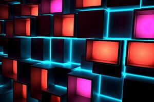 Sleek Modern Geometric Glowing Shapes Outline Background photo