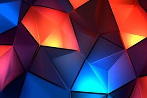Sleek Modern Geometric Glowing Shapes Outline Background photo