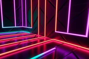 Sleek Modern Geometric Glowing Shapes Outline Background photo