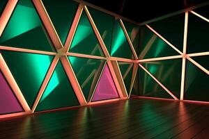 Sleek Modern Geometric Glowing Shapes Outline Background photo