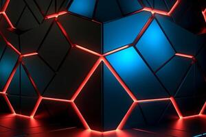 Sleek Modern Geometric Glowing Shapes Outline Background photo