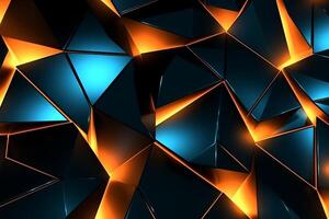 Sleek Modern Geometric Glowing Shapes Outline Background photo