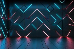 Sleek Modern Geometric Glowing Shapes Outline Background photo