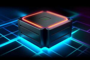 Sleek Modern Geometric Glowing Shapes Outline Background photo