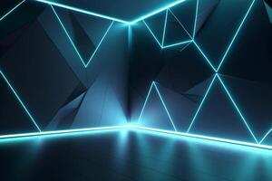 Sleek Modern Geometric Glowing Shapes Outline Background photo