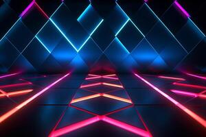 Sleek Modern Geometric Glowing Shapes Outline Background photo