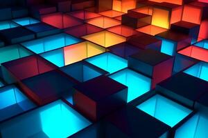 Sleek Modern Geometric Glowing Shapes Outline Background photo
