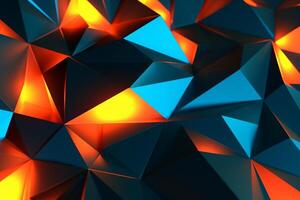 Sleek Modern Geometric Glowing Shapes Outline Background photo