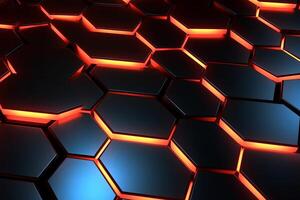 Sleek Modern Geometric Glowing Shapes Outline Background photo