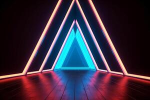 Sleek Modern Geometric Glowing Shapes Outline Background photo
