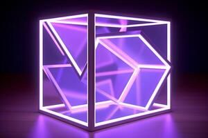 Sleek Modern Geometric Glowing Shapes Outline Background photo