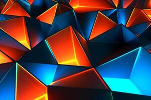 Sleek Modern Geometric Glowing Shapes Outline Background photo