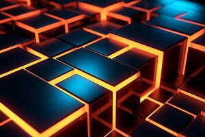 Sleek Modern Geometric Glowing Shapes Outline Background photo