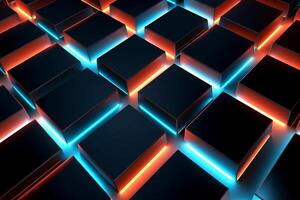 Sleek Modern Geometric Glowing Shapes Outline Background photo