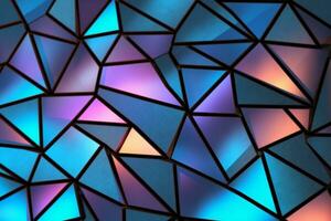 Sleek Modern Geometric Glowing Shapes Outline Background Generative AI photo