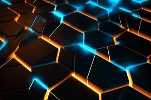 Sleek Modern Geometric Glowing Shapes Outline Background photo