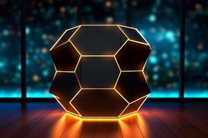 Sleek Modern Geometric Glowing Shapes Outline Background photo