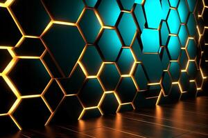Sleek Modern Geometric Glowing Shapes Outline Background photo