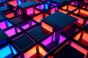 Sleek Modern Geometric Glowing Shapes Outline Background photo